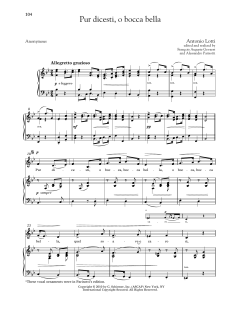 Pur Dicesti, O Bocca Bella von Antonio Lotti (Download) 