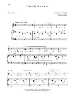O Cessate Di Piagarmi (Low Voice) von Alessandro Scarlatti (Download) 