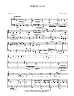 Pieta, Signore! (Medium Low Voice) (Download) 