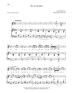 Se Tu M'ami (Medium Low Voice) von Alessandro Parisotti (Download) 