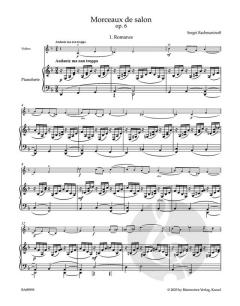 Werke für Violine und Klavier von Sergei Rachmaninow (Download) 