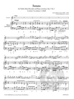 Sonate a-Moll op.1 Nr. 1 von Jean Baptiste Loeillet de Gant 