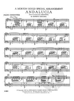 Andalucia Suite No. 2 "Andalucia" (Andaluza) von Ernesto Lecuona Casado 