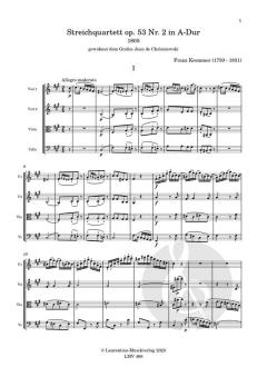 Streichquartett A-Dur op. 53, Nr. 2 von Franz Vincenz Krommer 