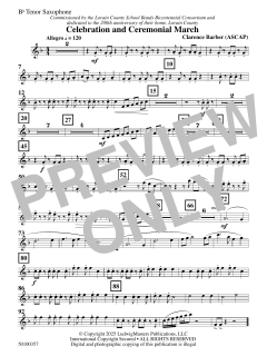 Celebration and Ceremonial March von Clarence E. Barber (Download) 