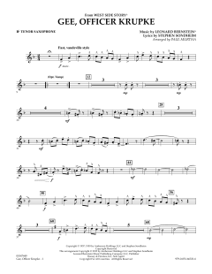 Gee, Officer Krupke von Leonard Bernstein (Download) 