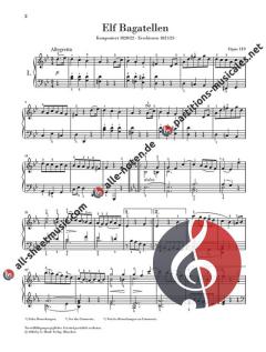 11 Bagatellen op. 119 von Ludwig van Beethoven 