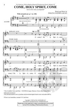 Come, Holy Spirit, Come von Philip M. Hayden (Download) 