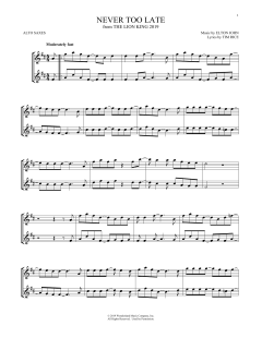Never Too Late von Elton John (Download) 