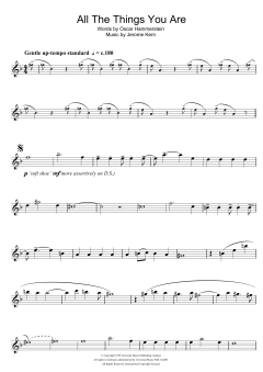 All The Things You Are von Jerome Kern (Download) 