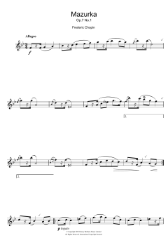 Mazurka Op.7, No.1 von Frédéric Chopin (Download) 