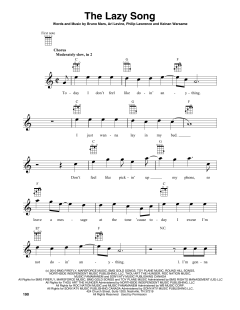 The Lazy Song von Bruno Mars (Download) 