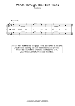 Winds Through The Olive Trees (Download) 
