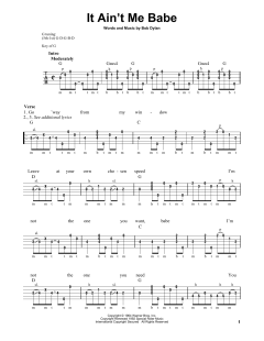 It Ain't Me Babe von Bob Dylan (Download) 