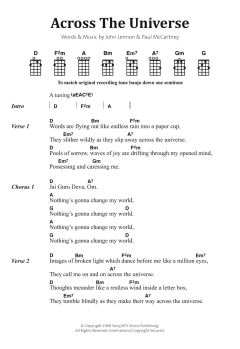 Across The Universe von The Beatles (Download) 
