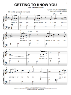Getting To Know You von Richard Rodgers (Download) 