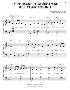 Let's Make It Christmas All Year 'Round von Burton Lane (Download) 