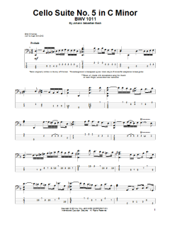 Cello Suite No. 5 In C Minor, BWV 1011 (Download) 
