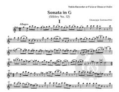 Sonata in G, Sibley No. 12 von Giuseppe Sammartini 