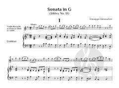 Sonata in G, Sibley No. 12 von Giuseppe Sammartini 