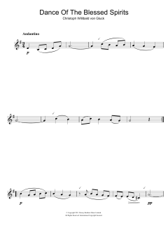 Dance Of The Blessed Spirits von Christoph Willibald Gluck (Download) 
