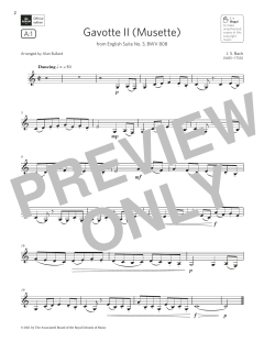 Gavotte II von Johann Sebastian Bach (Download) 