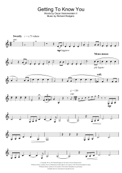 Getting To Know You von Richard Rodgers (Download) 