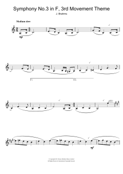 Symphony No. 3 In F Major von Johannes Brahms (Download) 