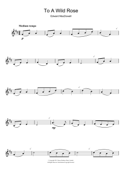 To A Wild Rose von Edward MacDowell (Download) 
