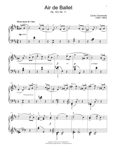 Air de Ballet, Op. 123, No. 11 von Cécile Chaminade (Download) 