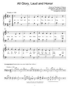 All Glory, Laud And Honor von Melchior Teschner (Download) 