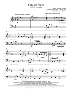 City Of Stars von Benj Pasek (Download) 