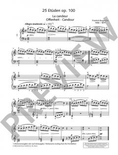 25 leichte Etüden op. 100 von Johann Friedrich Burgmüller 