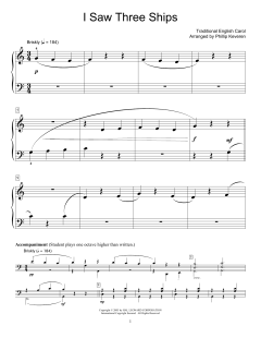 I Saw Three Ships von Traditional English Carol (Download) 
