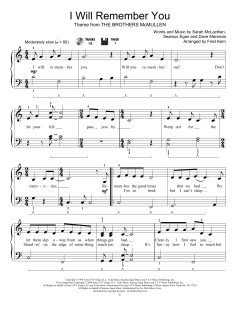 I Will Remember You von Sarah McLachlan (Download) 