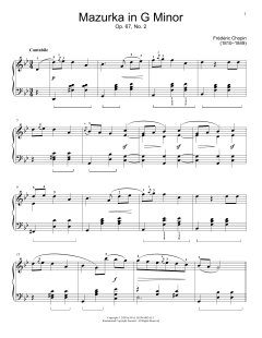 Mazurka, Op. 67, No. 2 von Frédéric Chopin (Download) 