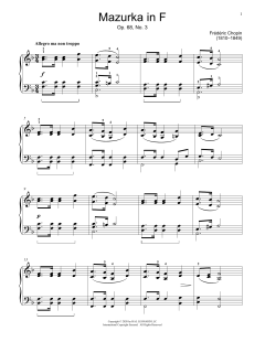 Mazurka, Op. 68, No. 3 von Frédéric Chopin (Download) 