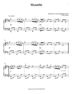 Musette in D Major von Johann Sebastian Bach (Download) 