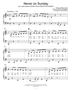 Never On Sunday von Billy Towne (Download) 