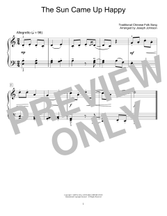 The Sun Came Up Happy von Traditional Chinese Folk Song (Download) 