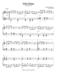 The Wild Horseman, Op. 68, No. 8 von Robert Schumann (Download) 