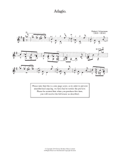 Adagio von Robert Schumann (Download) 