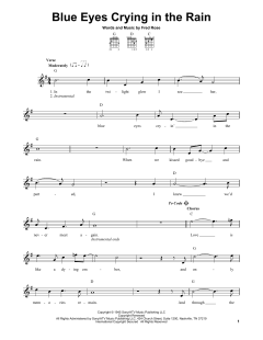Blue Eyes Crying In The Rain von Elvis Presley (Download) 