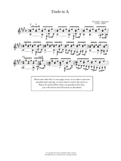 Etude In A von Dionisio Aguado (Download) 