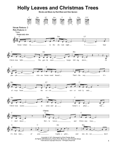 Holly Leaves And Christmas Trees von Elvis Presley (Download) 
