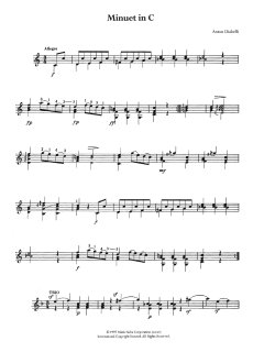 Minuet In C von Anton Diabelli (Download) 