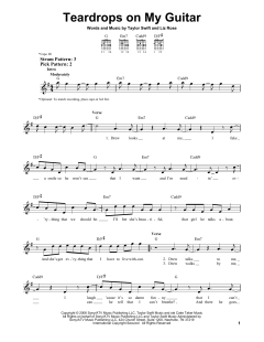 Teardrops On My Guitar von Taylor Swift (Download) 