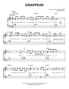Disappear von Benj Pasek (Download) 