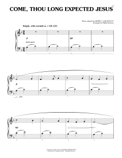 Come, Thou Long-Expected Jesus von Charles Wesley (Download) 
