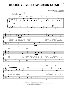Goodbye Yellow Brick Road von Elton John (Download) 